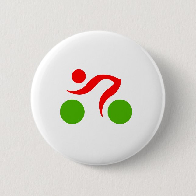 Bóton Redondo 5.08cm Logotipo legal de ciclismo (Frente)