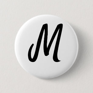 Bóton Redondo 5.08cm logotipo monograma minimalista simples personaliza