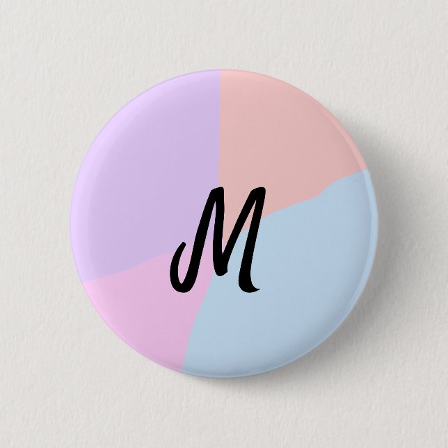 Bóton Redondo 5.08cm logotipo monograma simples e mínimo personalizado (Frente)