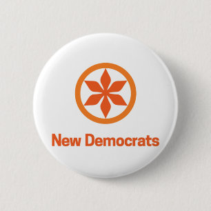 Bóton Redondo 5.08cm Logotipo NDP para Novos Democratas Saskatchewan
