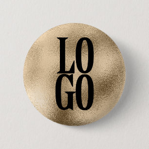 Bóton Redondo 5.08cm Logotipo Personalizado de Empresa ou Negócio em Ou