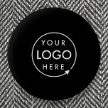 Bóton Redondo 5.08cm Logotipo personalizado | Preto Minimalista Moderno<br><div class="desc">Um simples modelo de negócios preto personalizado em um estilo moderno minimalista que pode ser facilmente atualizado com o logotipo de sua empresa. Se você precisar de ajuda para personalizar este produto,  entre em contato comigo usando o botão de mensagem abaixo e terei todo o prazer em ajudá-lo.</div>