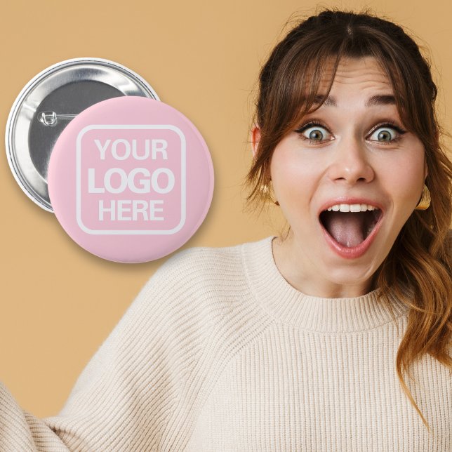 Bóton Redondo 5.08cm Logotipo profissional moderno rosa (Criador carregado)