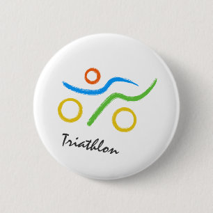 Bóton Redondo 5.08cm Logotipo Triathlon