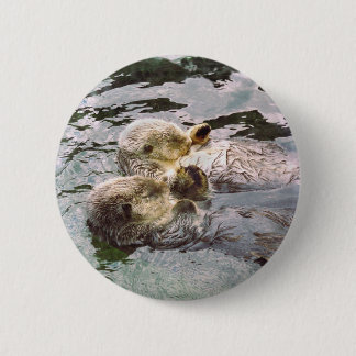 Bóton Redondo 5.08cm Lontras de mar que guardaram as mãos