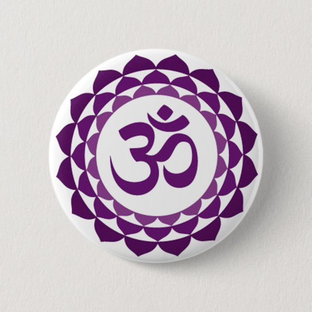 Bóton Redondo 5.08cm Lotus ohm button (Frente)