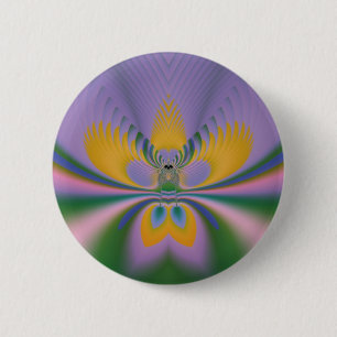 Bóton Redondo 5.08cm Lótus Roxo