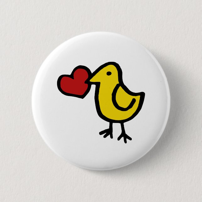 Bóton Redondo 5.08cm Love Bird (Frente)