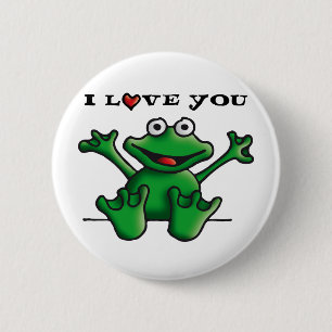 Bóton Redondo 5.08cm love heart frog