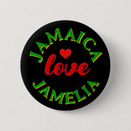 Bóton Redondo 5.08cm Love Jamaica