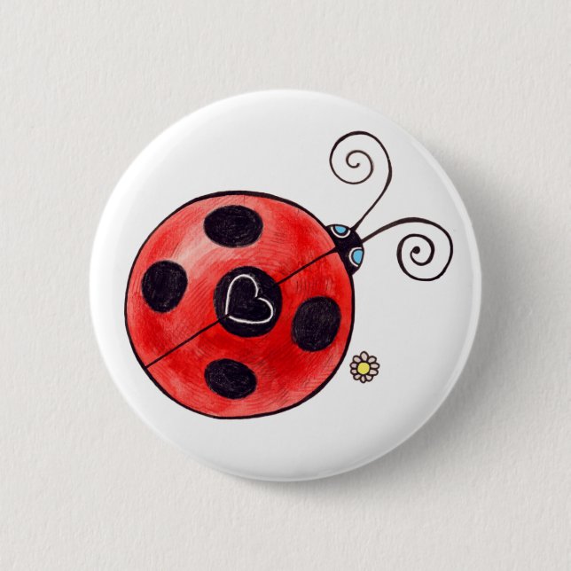 Bóton Redondo 5.08cm Love Ladybug (Frente)