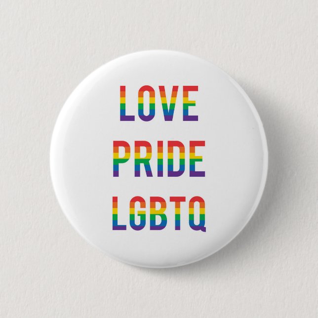 Bóton Redondo 5.08cm Love Pride LGBTQ (Frente)