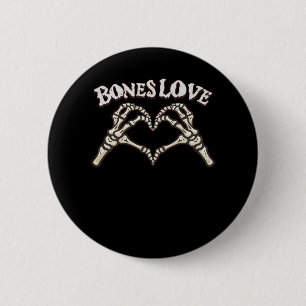 Bóton Redondo 5.08cm Love Skeleton Hand Classic
