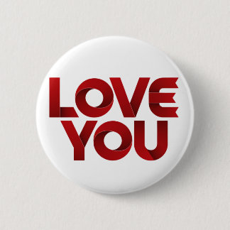Bóton Redondo 5.08cm Love You – Bold Romantic Typography