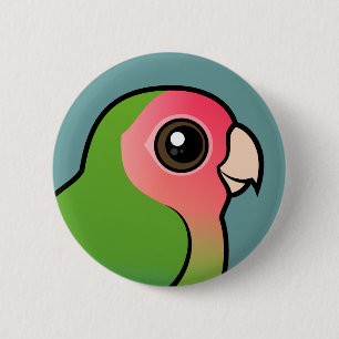 Bóton Redondo 5.08cm Lovebird Rosado-enfrentado