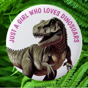 Bóton Redondo 5.08cm Loves Dinossauros GIRL
