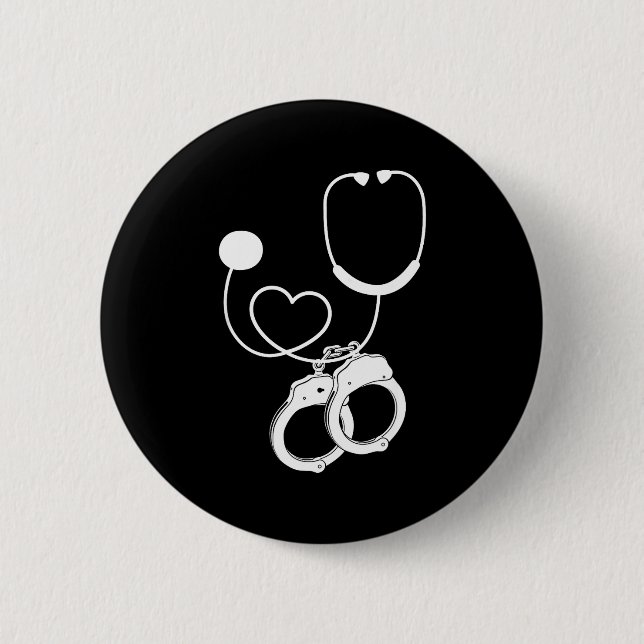 Bóton Redondo 5.08cm Lpn Correctional Nurse Nursing Stethoscope Officer (Frente)