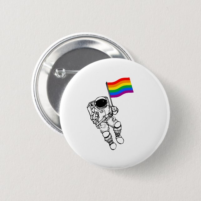 Bóton Redondo 5.08cm Lua LGBTQ Orgulho (Frente & Verso)