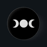 Bóton Redondo 5.08cm Lua tripla<br><div class="desc">A lua tripla é um símbolo antigo do feminino divine em religiões da deusa tais como Wicca e paganismo.</div>