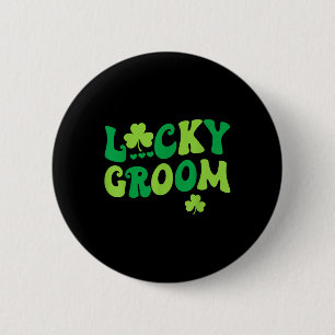 Bóton Redondo 5.08cm Lucky Groom Node Casais Correspondendo Rua Casamen
