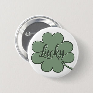 Bóton Redondo 5.08cm Lucky Shamrock Verde - GraphicLoveShop