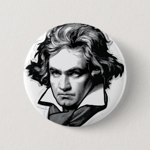 Bóton Redondo 5.08cm Ludwig van Beethoven