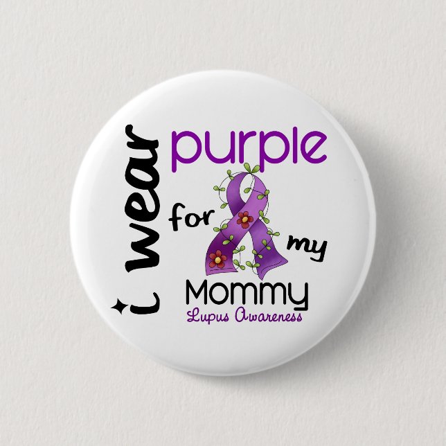 Bóton Redondo 5.08cm Lúpus EU VISTO o ROXO PARA MINHAS MAMÃES 43 (Frente)