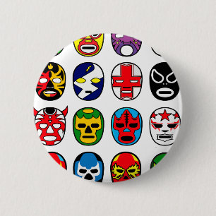 Bóton Redondo 5.08cm Luta do mexicano do lutador da máscara de Lucha