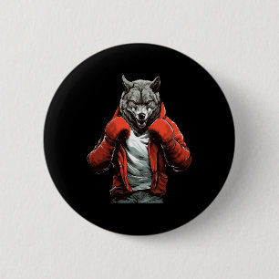 Bóton Redondo 5.08cm Lutador de Boxe Wolf Artes Marciais Mistas Kickbox