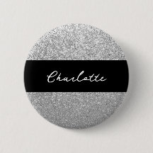 Luxury Sparkle Silver Glitter Name