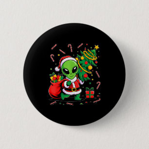 Bóton Redondo 5.08cm Luzes de árvore de Natal alienígena Natal engraçad