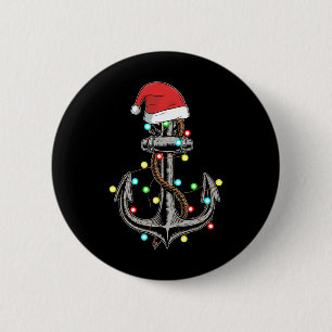 Bóton Redondo 5.08cm Luzes de Natal Âncora Barco Vela Barco Engraçado