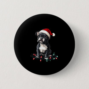 Bóton Redondo 5.08cm Luzes de Natal do Bulldog Francês Presentes de Cac