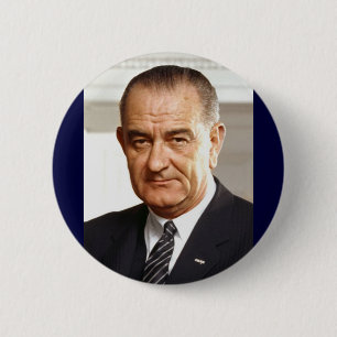 Bóton Redondo 5.08cm Lyndon B. Johnson 36º Presidente