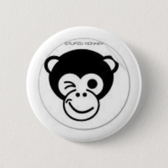 Bóton Redondo 5.08cm macaco (Frente)