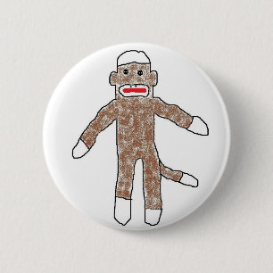 Bóton Redondo 5.08cm Macaco da peúga!