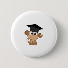 Bóton Redondo 5.08cm Macaco de Graduação
