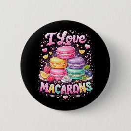Bóton Redondo 5.08cm Macarons de Amor Doce