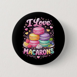 Bóton Redondo 5.08cm Macarons de Amor Doce