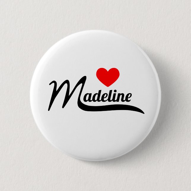 Bóton Redondo 5.08cm Madeline (Frente)
