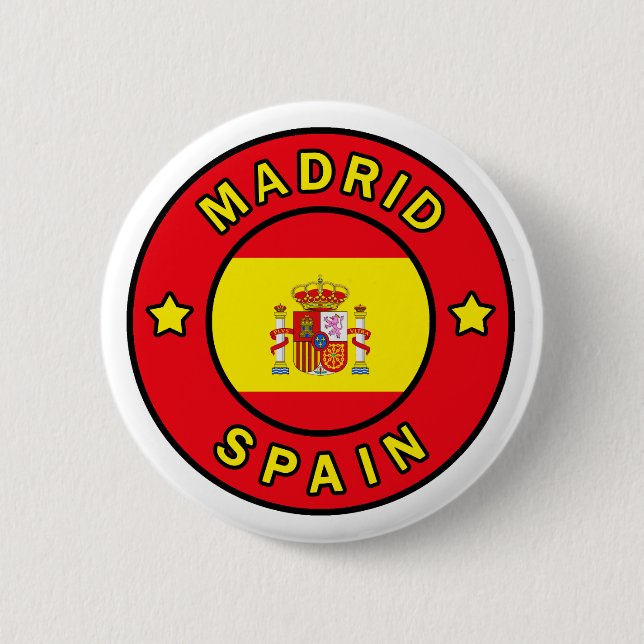 Bóton Redondo 5.08cm Madrid Spain (Frente)