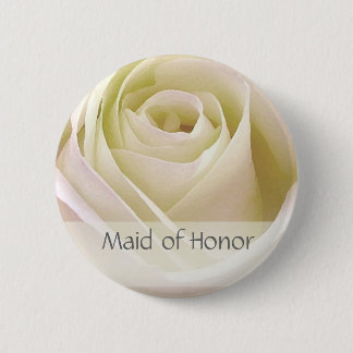 Bóton Redondo 5.08cm Madrinha de casamento cor-de-rosa do dobro branco