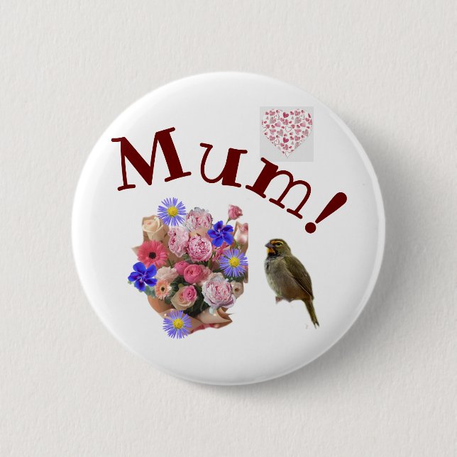 Bóton Redondo 5.08cm Mãe! (Frente)