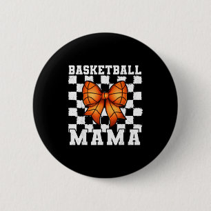 Bóton Redondo 5.08cm Mãe de Basquete Coquette Bow Dia de Jogo Engraçado