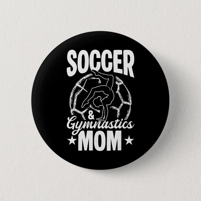 Bóton Redondo 5.08cm Mãe de Futebol e Ginástica Mãe de Futebol e Ginást (Frente)