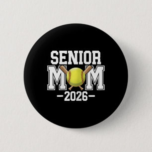 Bóton Redondo 5.08cm Mãe de Softbol Senior, Turma de 2026, Noite de For