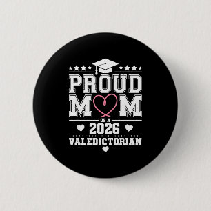 Bóton Redondo 5.08cm Mãe orgulhosa de uma oradora da turma de 2026