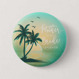 Bóton Redondo 5.08cm Mãe tropical da ilha da cerceta ID581 da noiva