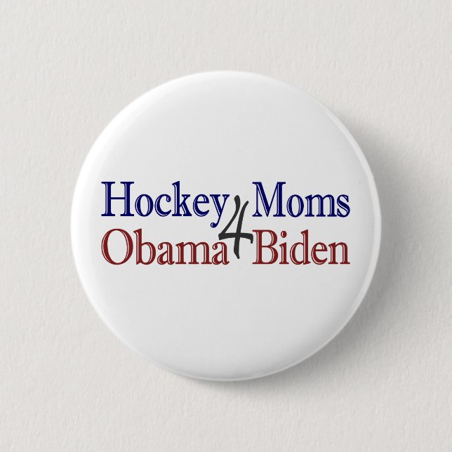 Bóton Redondo 5.08cm Mães 4 Obama Biden do hóquei (Frente)