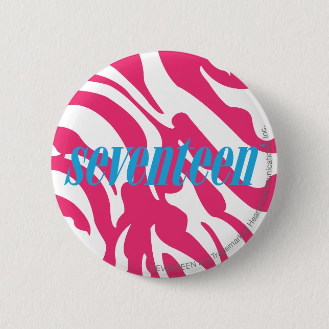 Bóton Redondo 5.08cm Magenta da zebra (Frente)